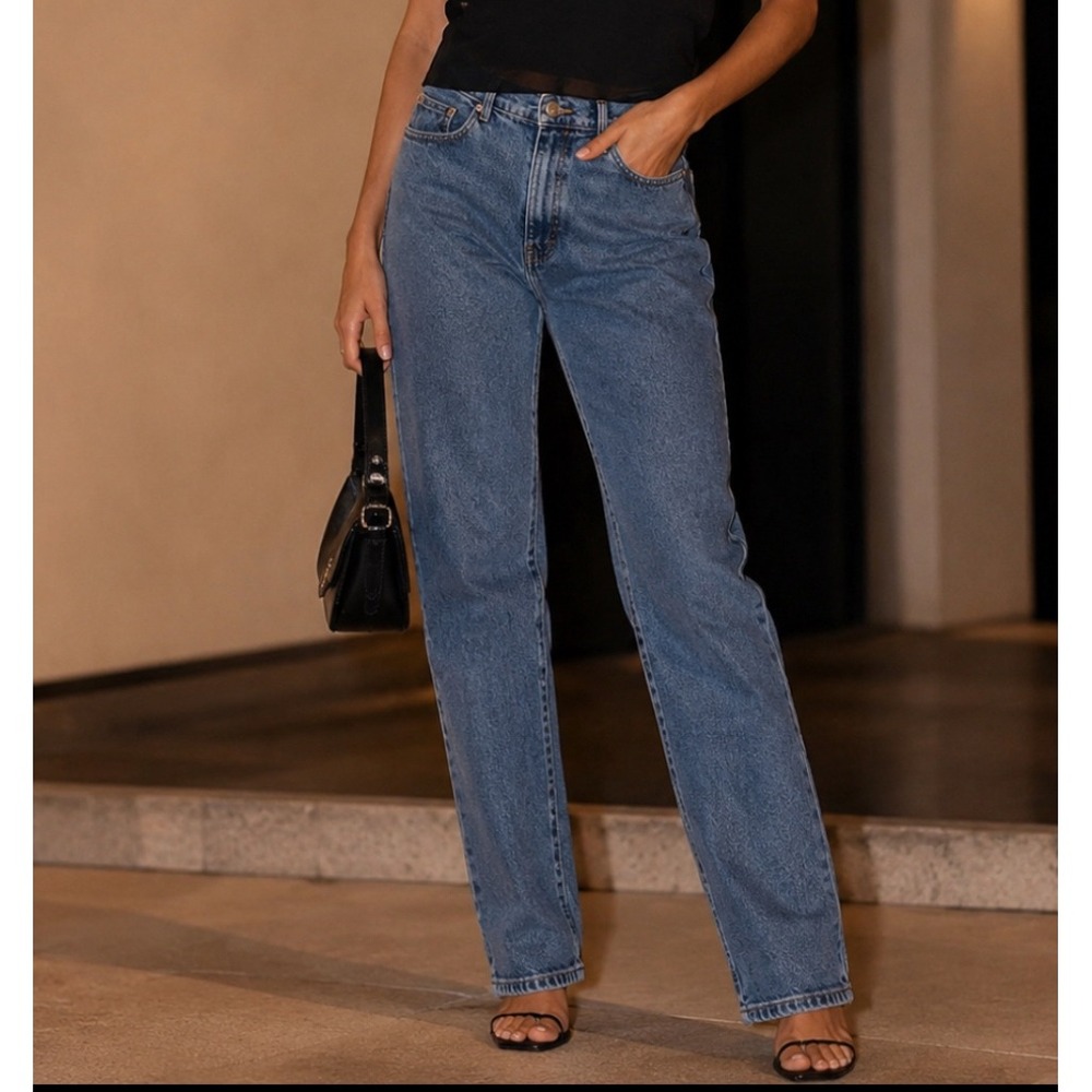 Vintage Jordache High‎ Rise Straight Leg Classic Blue Denim Jeans Women's 14 EUC